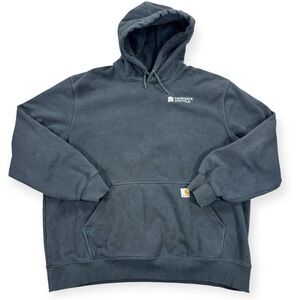 Carhartt Rain Defender Hoodie Men's 2XL Black Loose Fit Drawstring Pullover